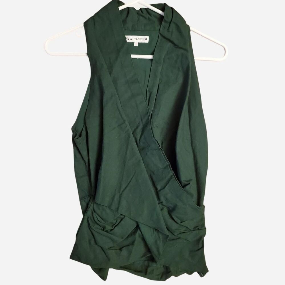 Zara Women's Green Blouse - Picture 2 of 4